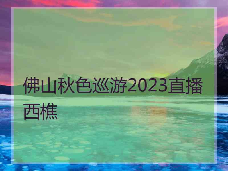 佛山秋色巡游2023直播西樵