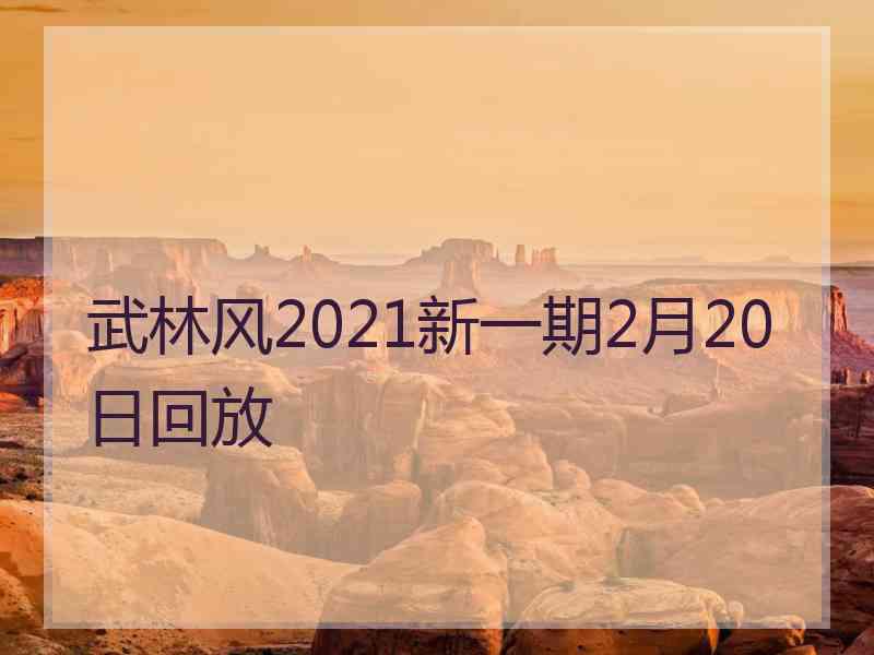 武林风2021新一期2月20日回放