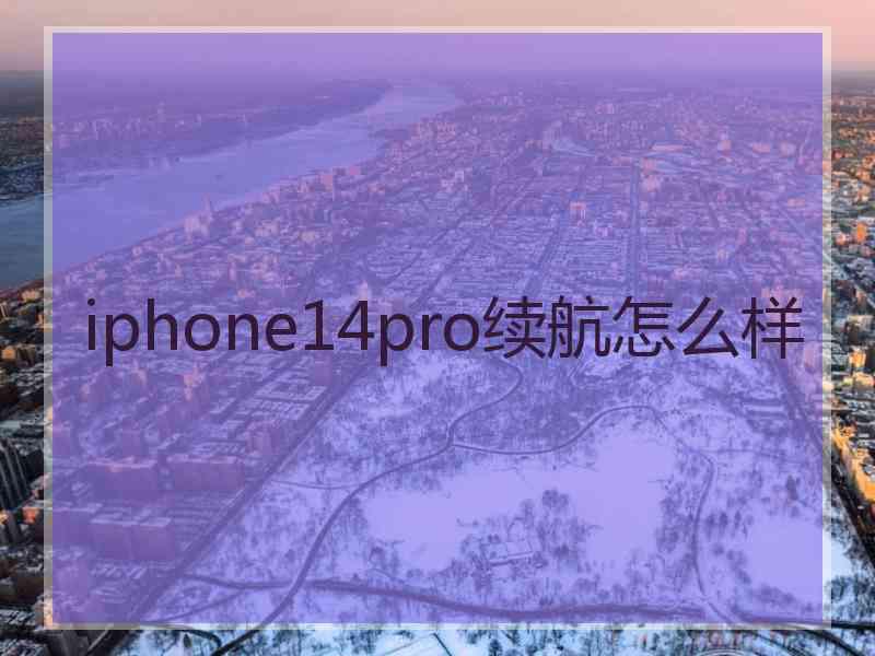 iphone14pro续航怎么样