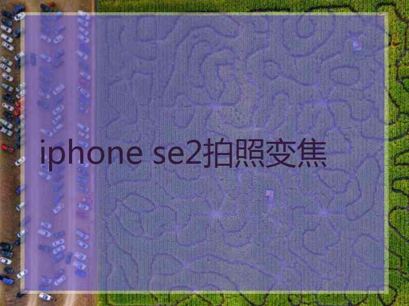 iphone se2拍照变焦