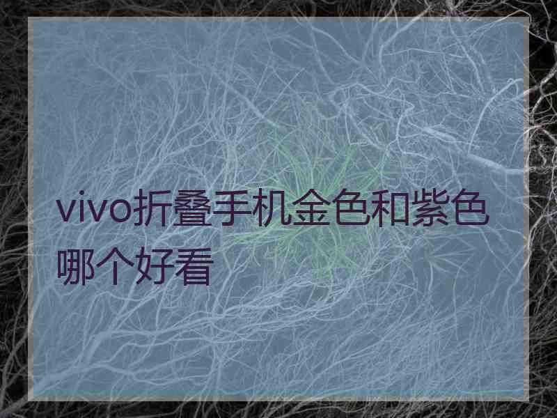 vivo折叠手机金色和紫色哪个好看