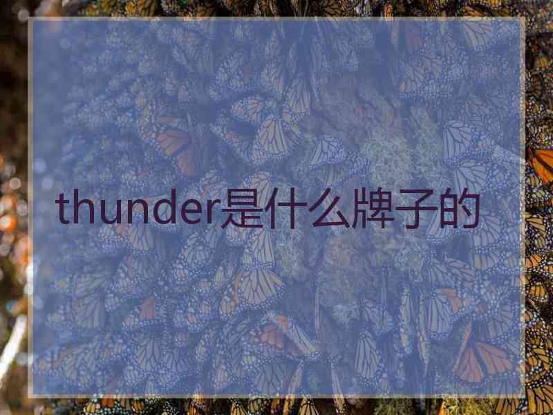 thunder是什么牌子的