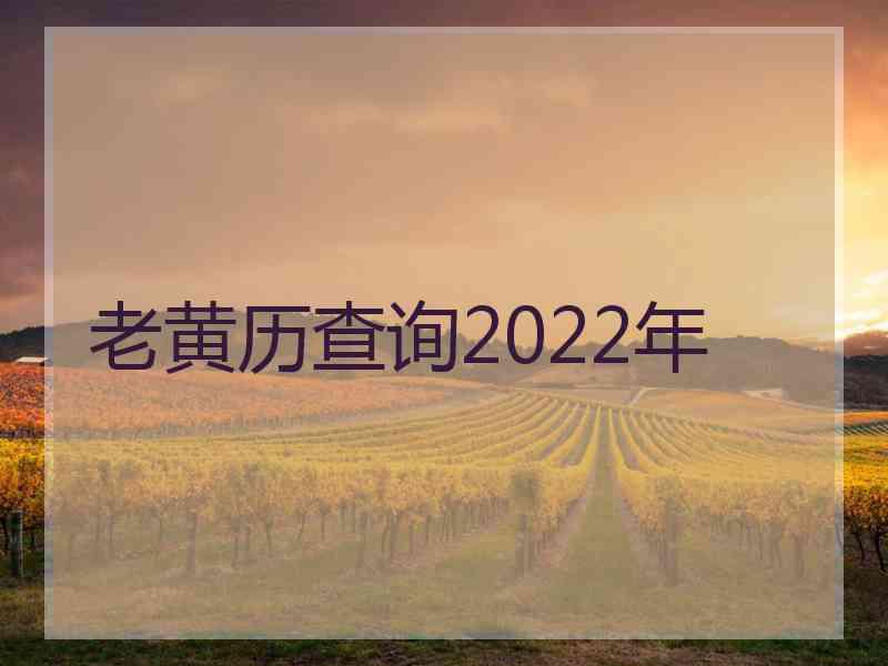 老黄历查询2022年