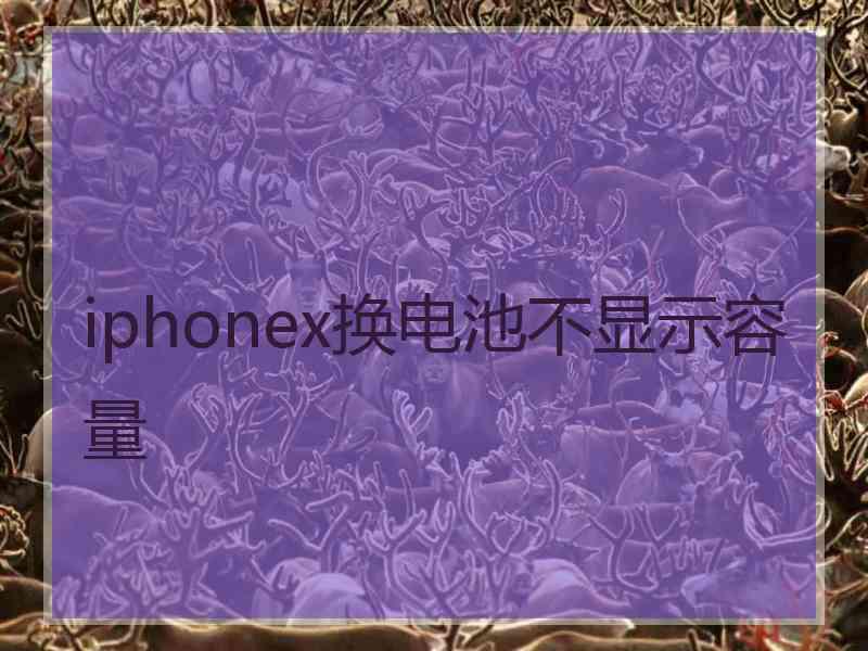 iphonex换电池不显示容量