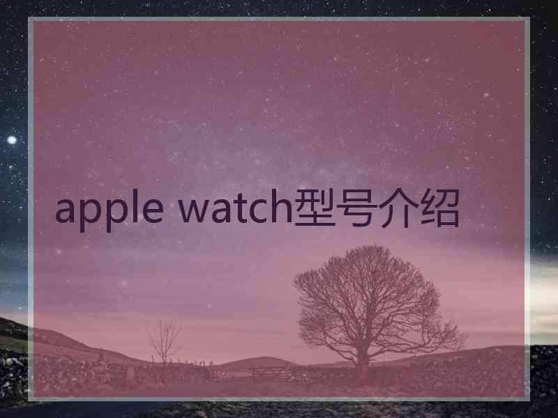 apple watch型号介绍