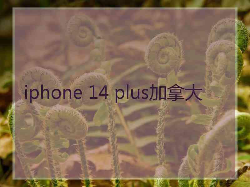 iphone 14 plus加拿大