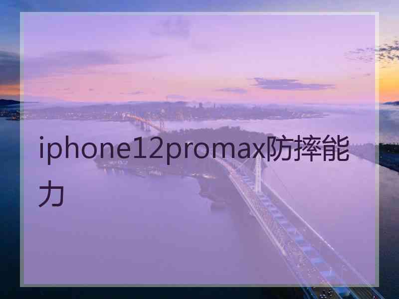 iphone12promax防摔能力