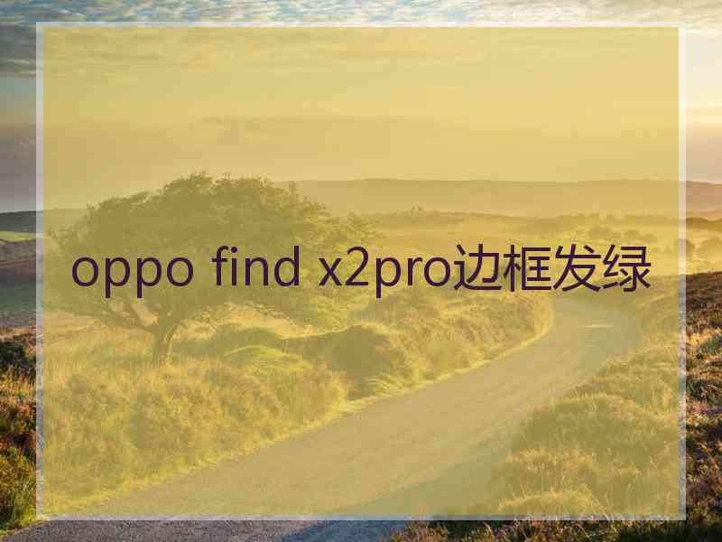 oppo find x2pro边框发绿