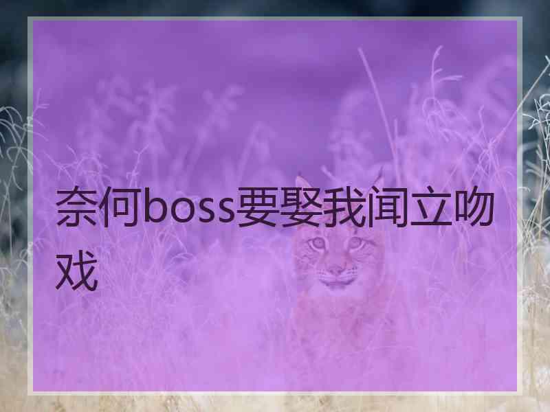 奈何boss要娶我闻立吻戏