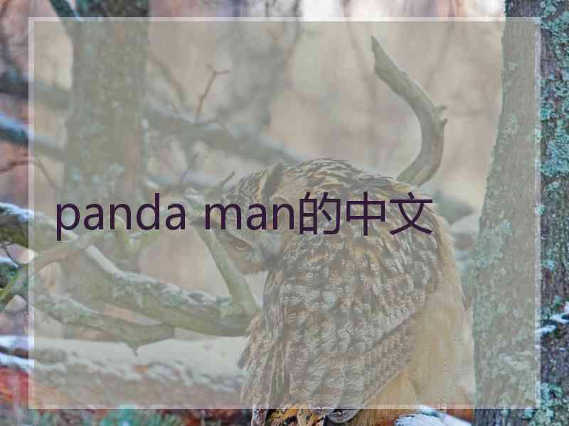 panda man的中文