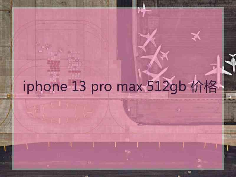 iphone 13 pro max 512gb 价格