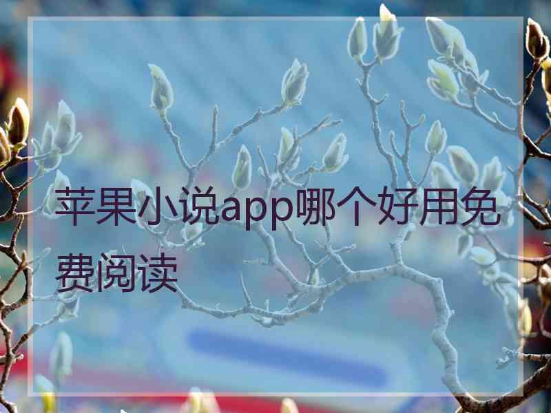 苹果小说app哪个好用免费阅读