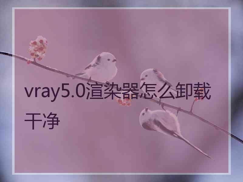 vray5.0渲染器怎么卸载干净