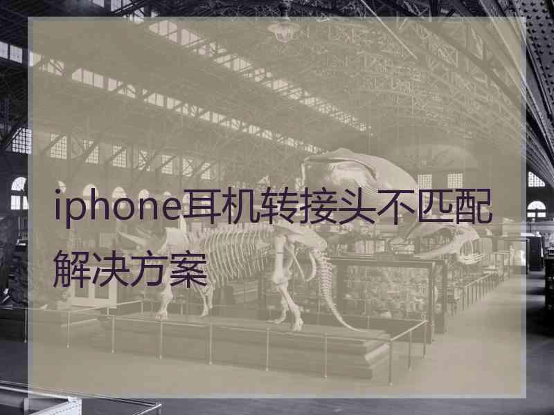 iphone耳机转接头不匹配解决方案