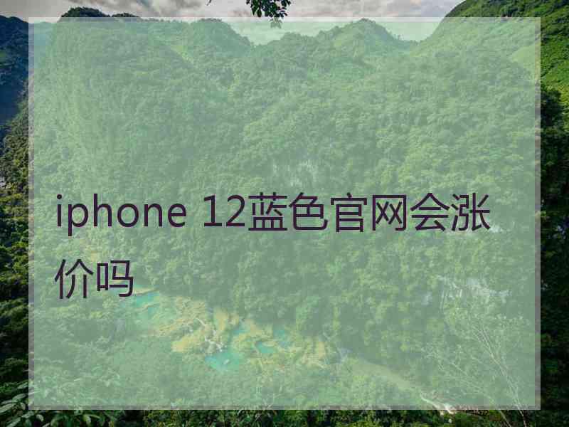 iphone 12蓝色官网会涨价吗