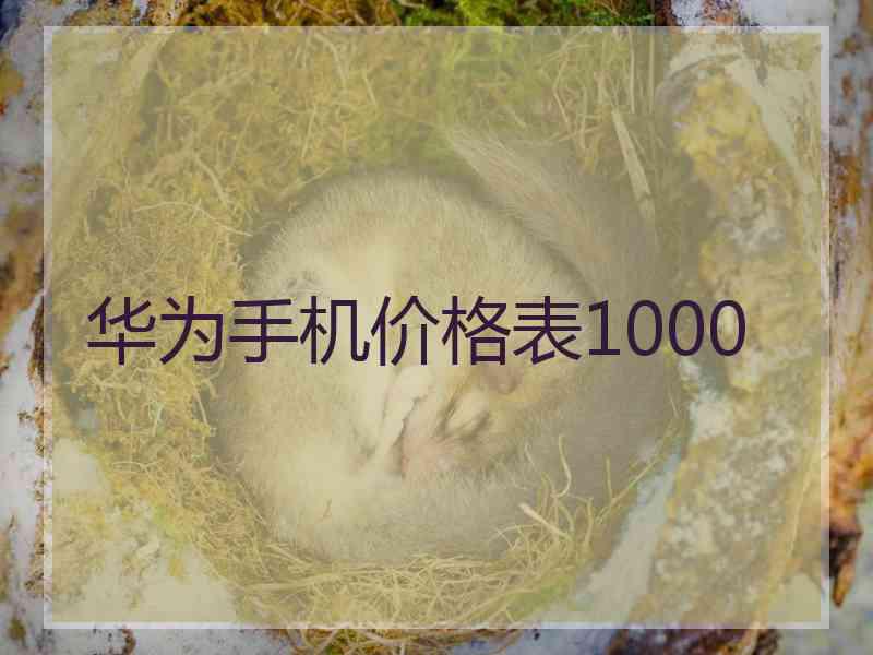 华为手机价格表1000