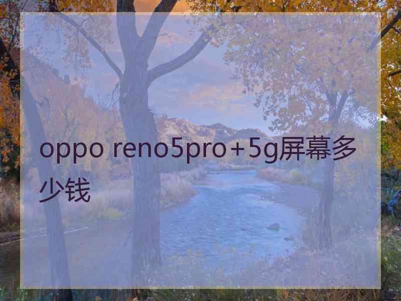 oppo reno5pro+5g屏幕多少钱