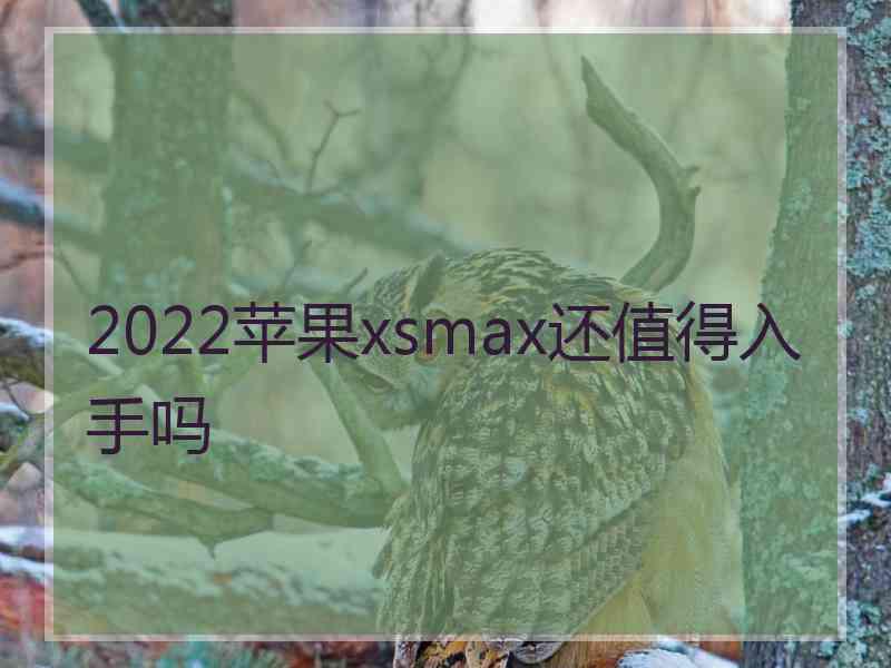 2022苹果xsmax还值得入手吗