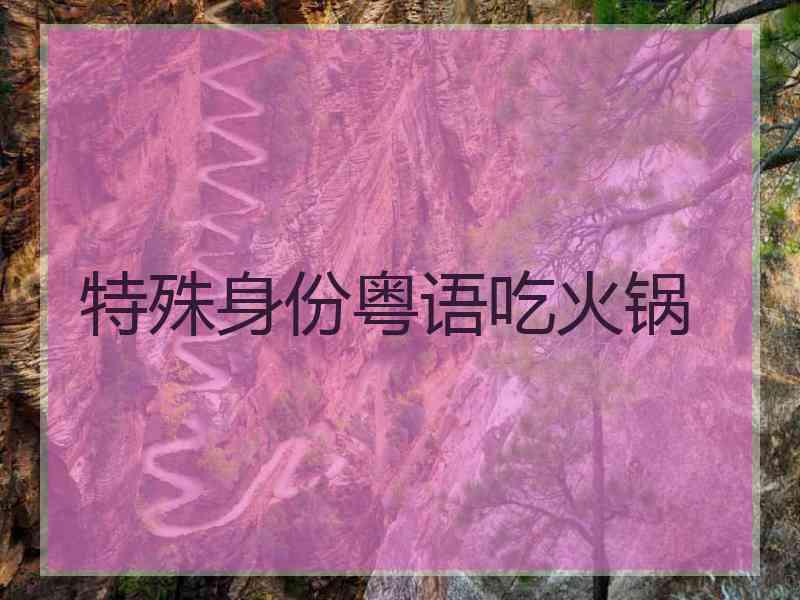 特殊身份粤语吃火锅