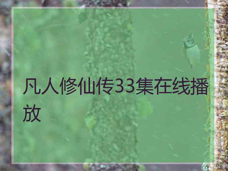 凡人修仙传33集在线播放