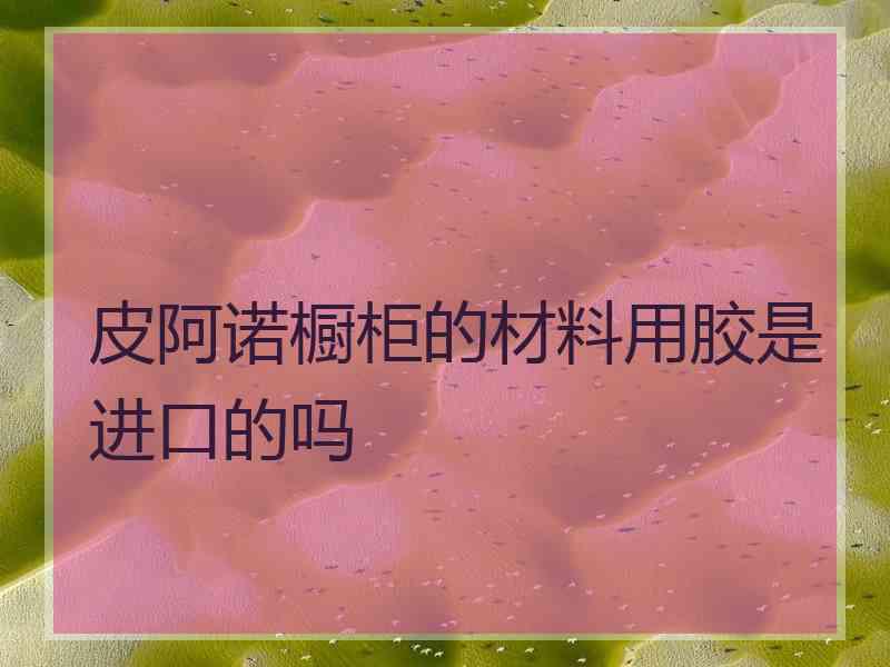 皮阿诺橱柜的材料用胶是进口的吗