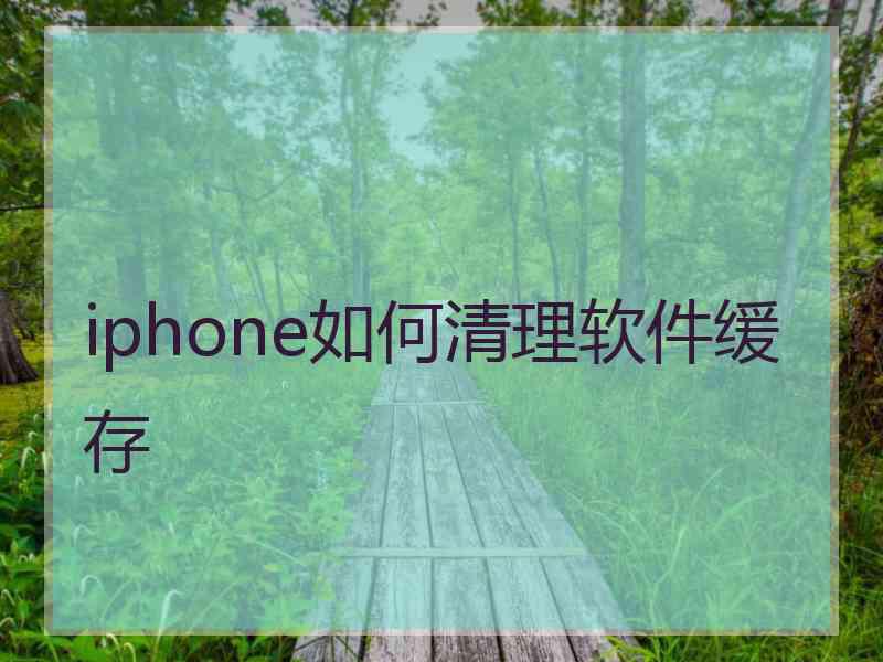 iphone如何清理软件缓存