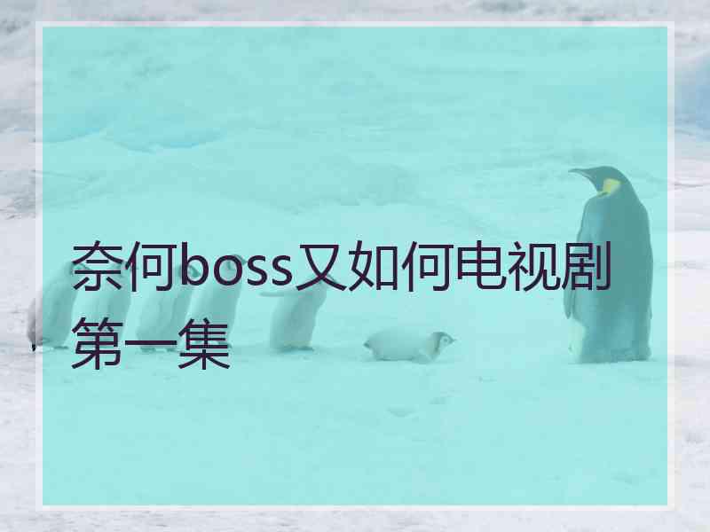 奈何boss又如何电视剧第一集