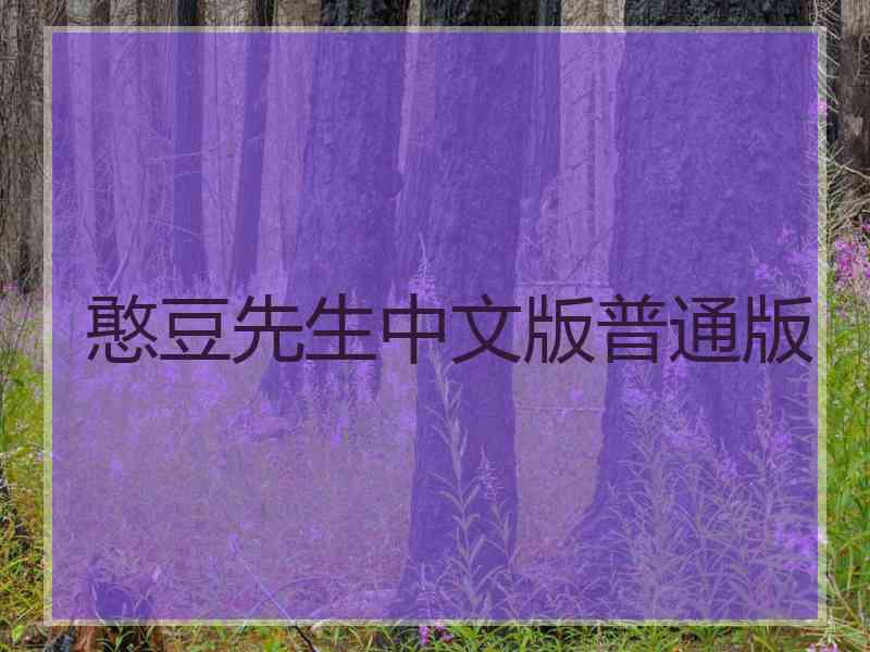 憨豆先生中文版普通版