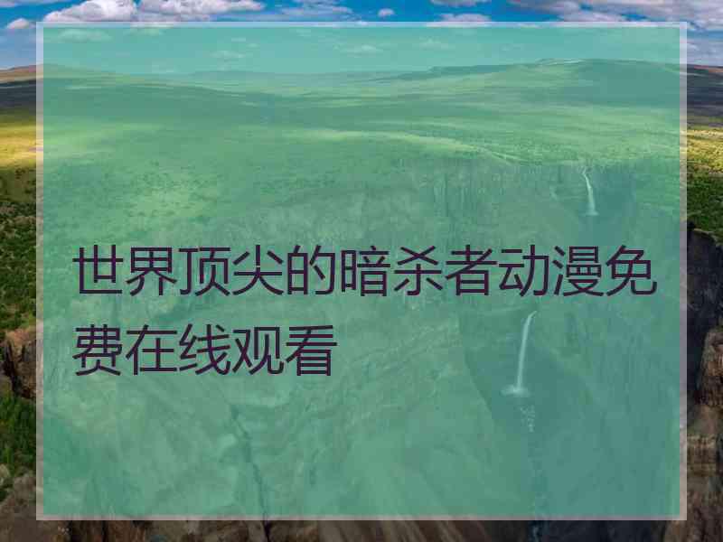 世界顶尖的暗杀者动漫免费在线观看