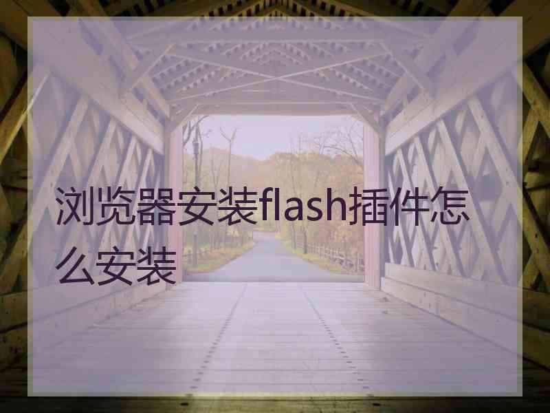 浏览器安装flash插件怎么安装