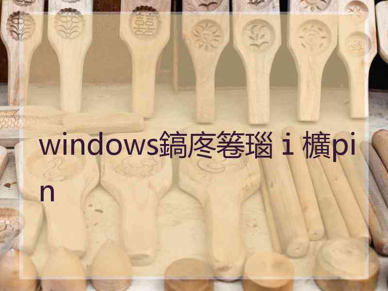 windows鎬庝箞瑙ｉ櫎pin