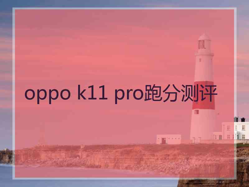 oppo k11 pro跑分测评