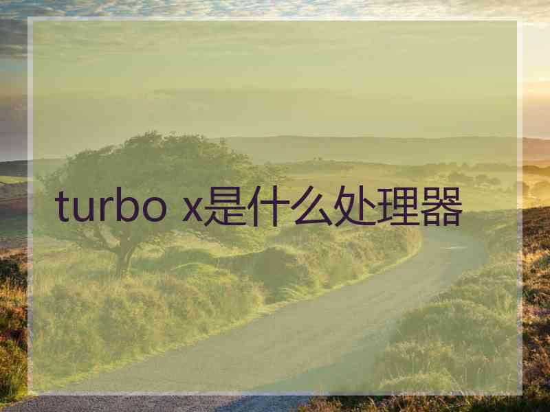 turbo x是什么处理器