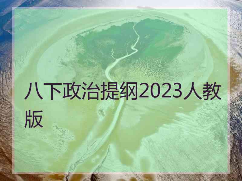 八下政治提纲2023人教版