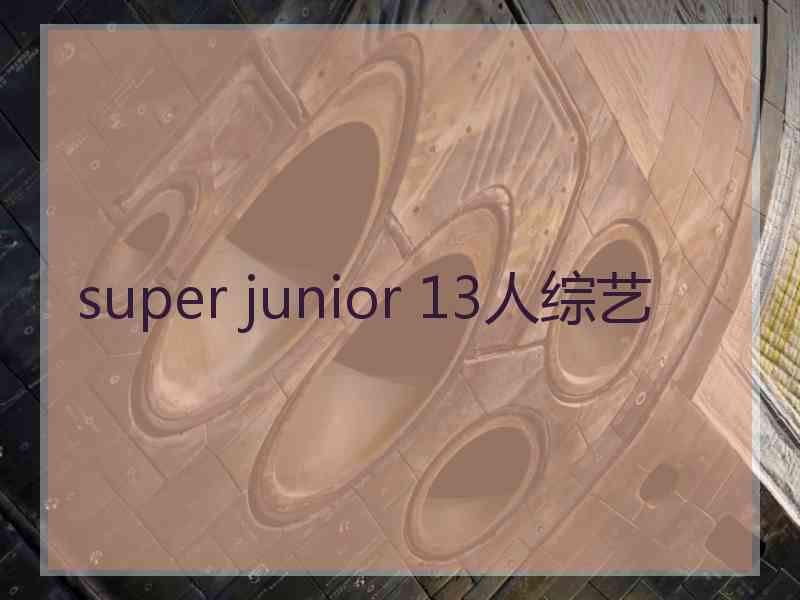 super junior 13人综艺