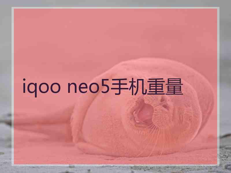 iqoo neo5手机重量