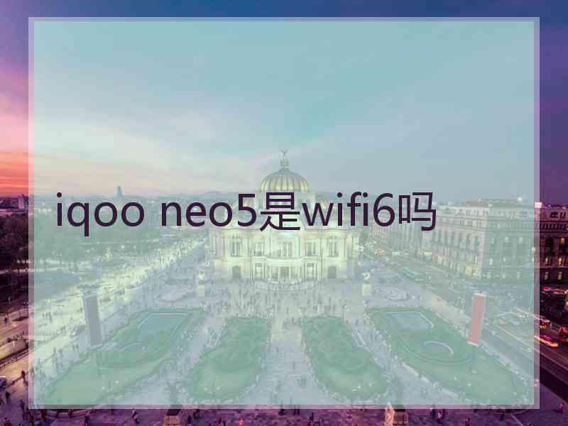 iqoo neo5是wifi6吗