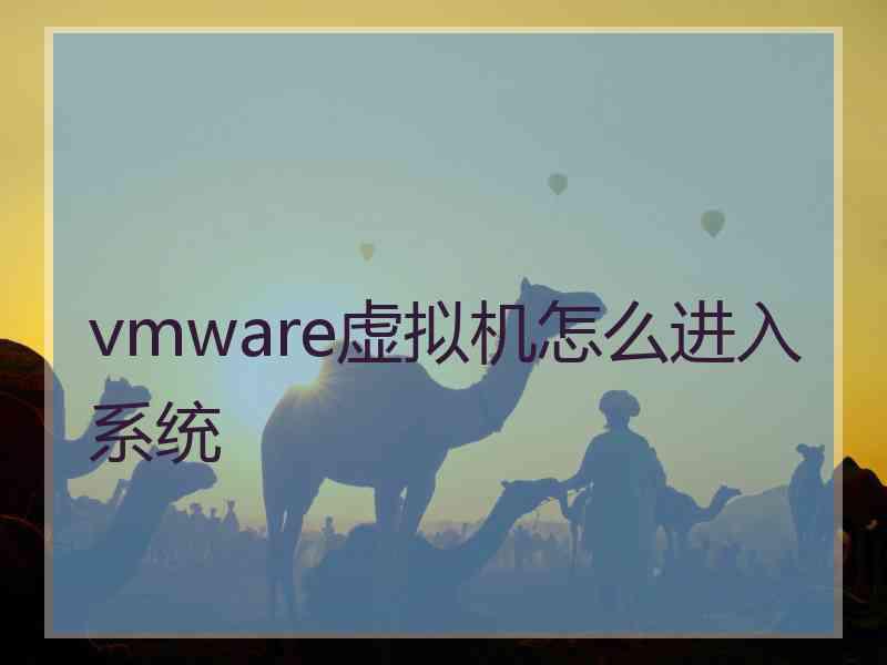 vmware虚拟机怎么进入系统