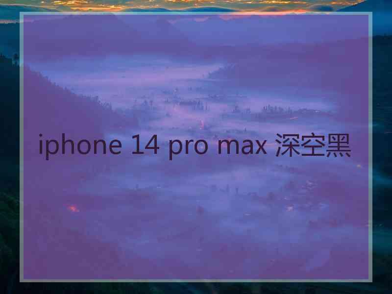 iphone 14 pro max 深空黑