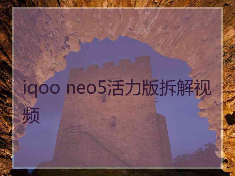 iqoo neo5活力版拆解视频