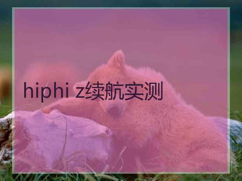 hiphi z续航实测