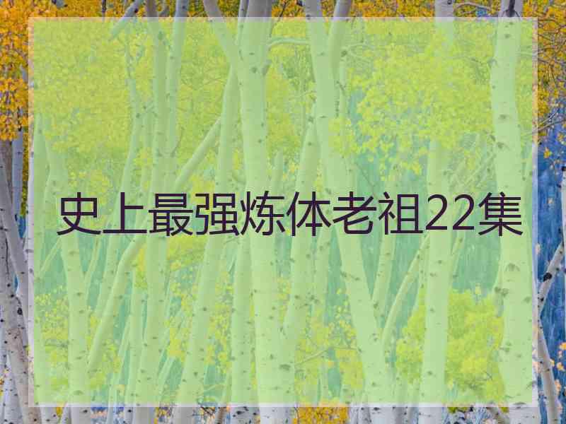 史上最强炼体老祖22集