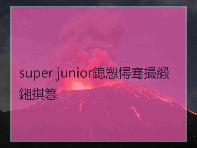 super junior鎴愬憳骞撮緞鎺掑簭