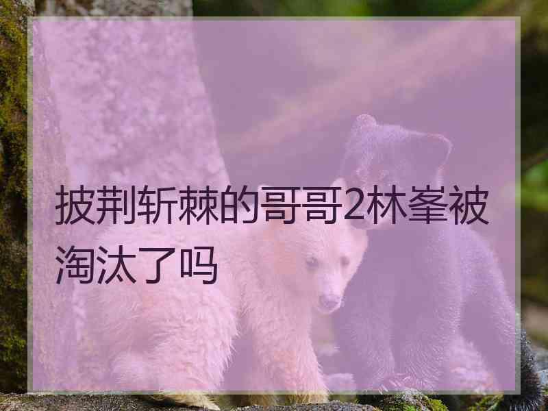 披荆斩棘的哥哥2林峯被淘汰了吗