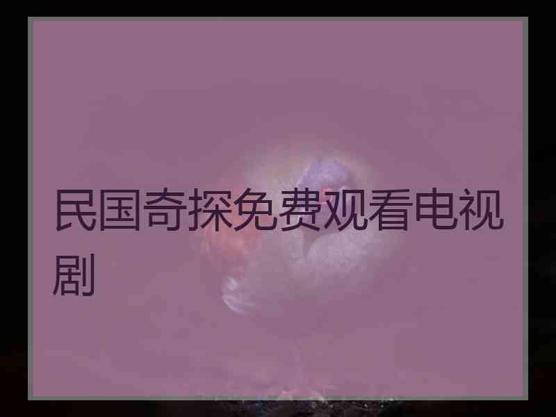 民国奇探免费观看电视剧