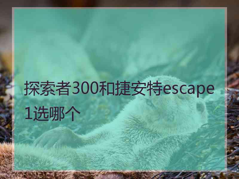 探索者300和捷安特escape1选哪个