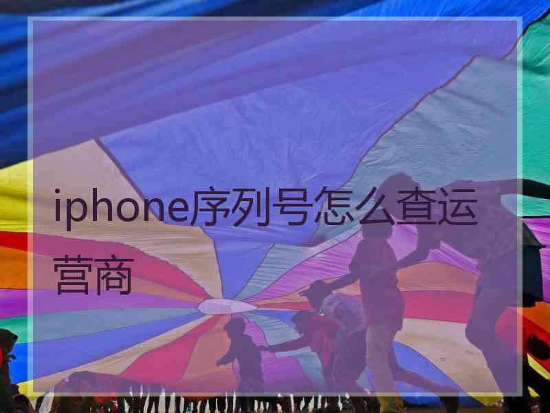 iphone序列号怎么查运营商