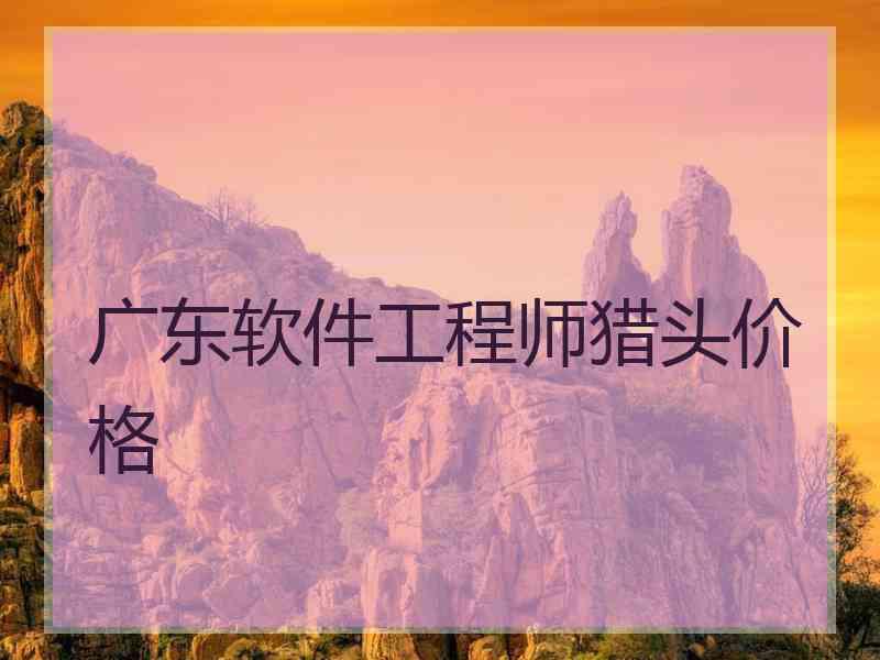 广东软件工程师猎头价格