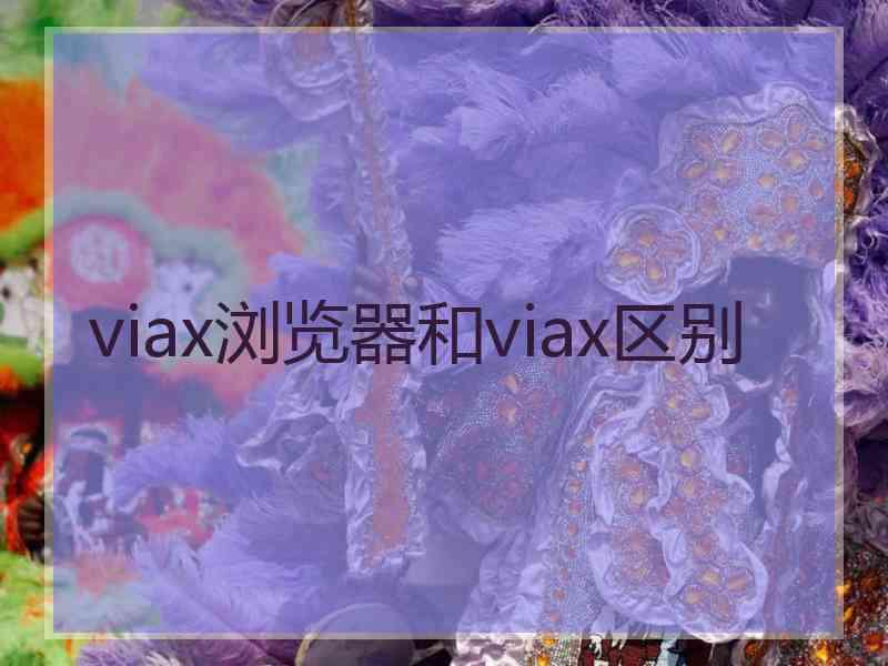 viax浏览器和viax区别