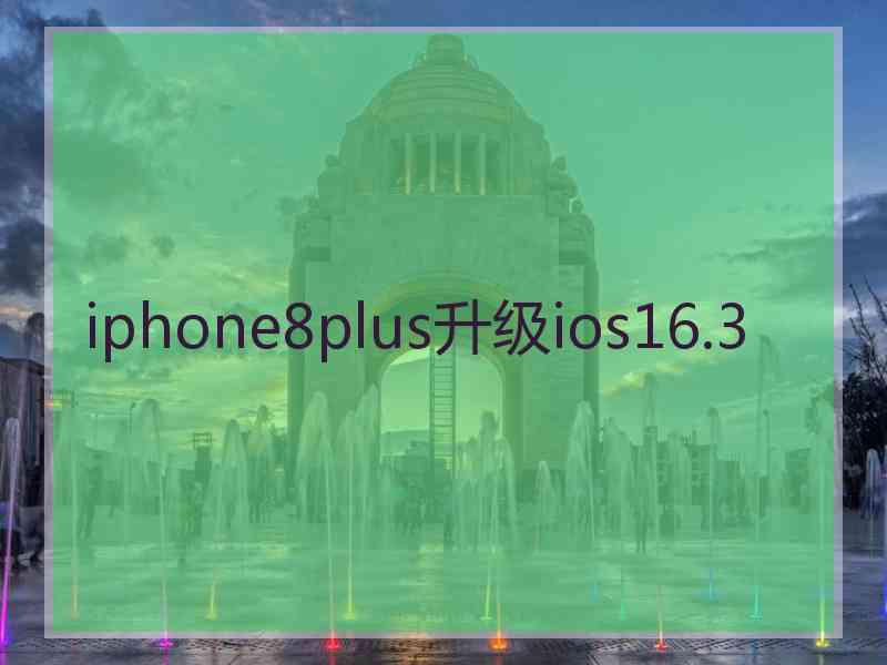 iphone8plus升级ios16.3